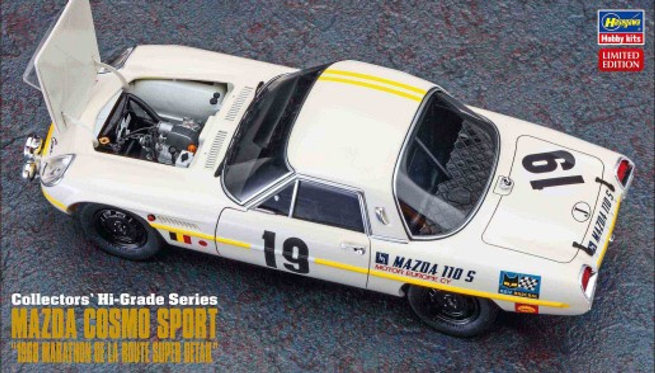Mazda Cosmo Sport 1968 Marathon De La Route Race Car (Ltd Edition) 1/24  Hasegawa