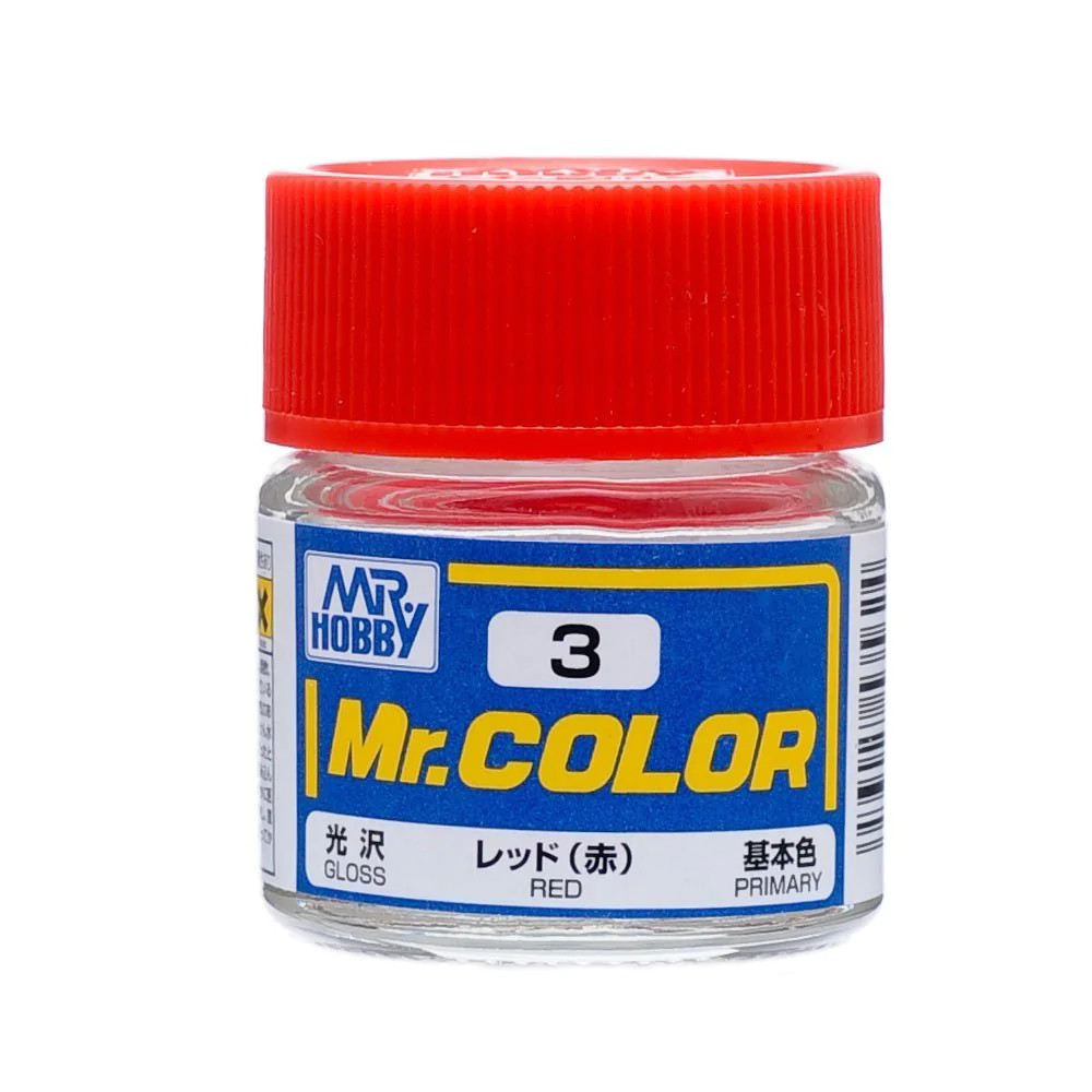 Solvent-Based Acrylic Lacquer Paint Bottles 10ml Mr. Color