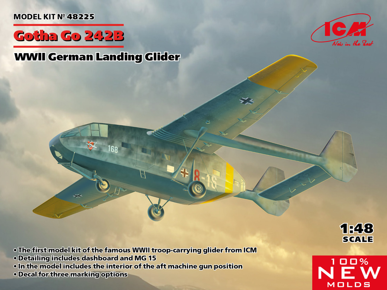 WWII Gotha Go 242B German Landing Glider Aircraft 1 48 ICM Models