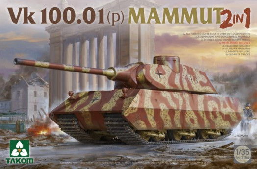 Vk 100.01(p) Mammut Tank (2 in 1) 1/35 Takom