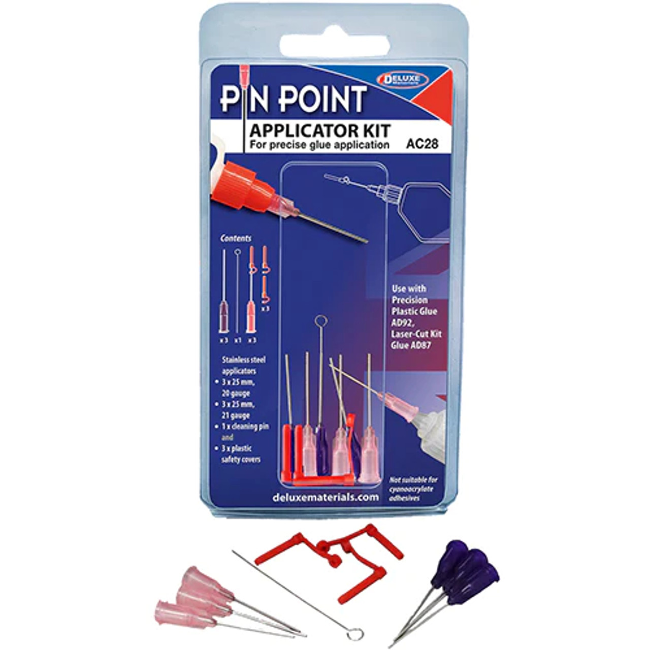 Deluxe-Materials Pin Point Precision Plastic Glue - Hobby and Plastic Model