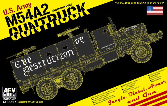 US Army M54A2 5-Ton 6x6 Cargo Gun Truck Vietnam War 1/35 AFV Club