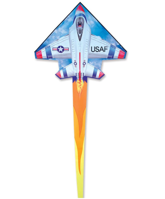 53 x132 F16 Thunderbird 2D Jet Nylon Kite Premier Kites