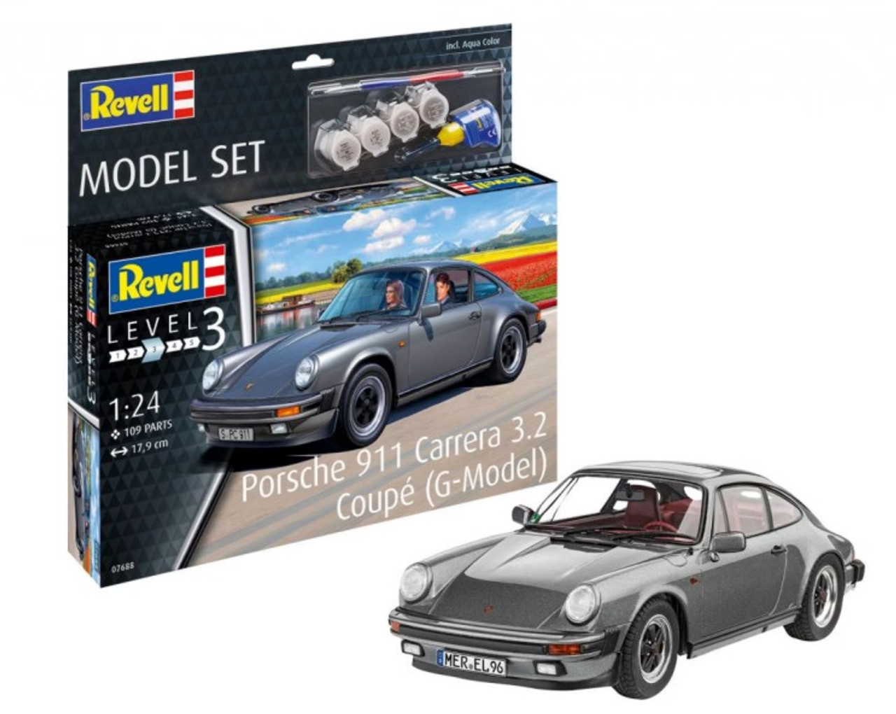 1/24 Porsche 911G Carrera 3.2 Coupe with Paint/Glue – Hobby