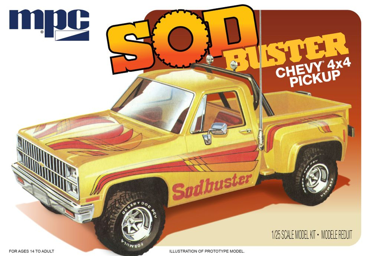 1981 Sod Buster Chevy 4x4 Stepside Pickup Truck 1/25 MPC Models