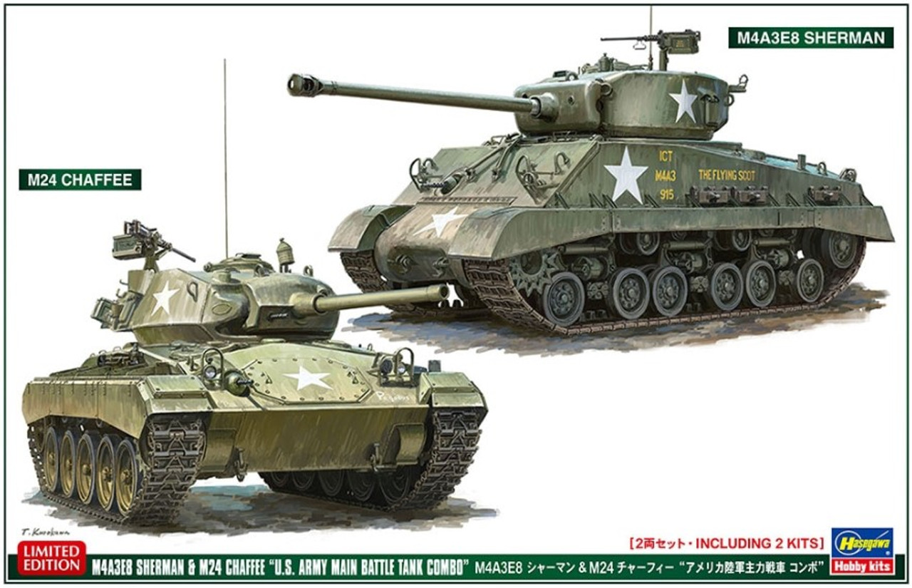 M4A3E8 Sherman & M24 Chaffee US Army Main Battle Tanks (2 ...