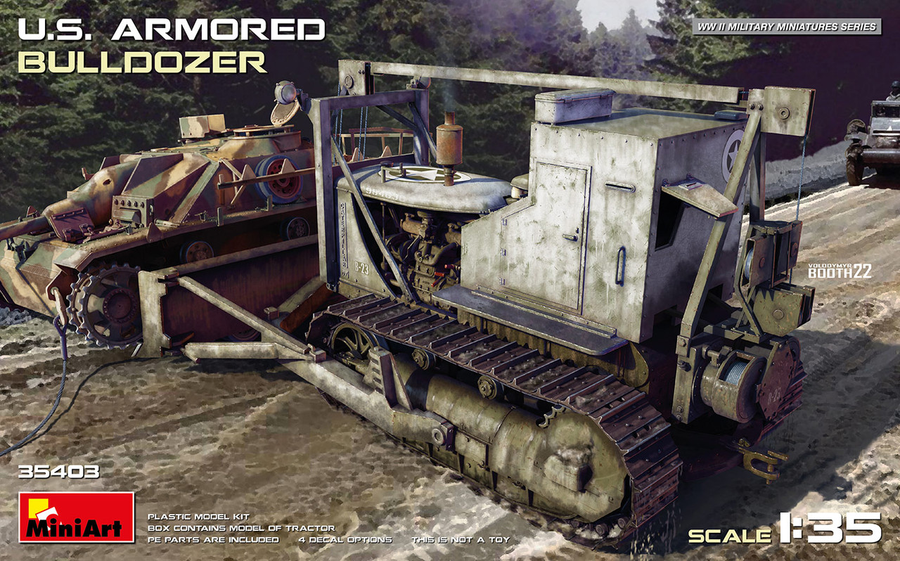 WWII US Armored Bulldozer 1/35 MiniArt