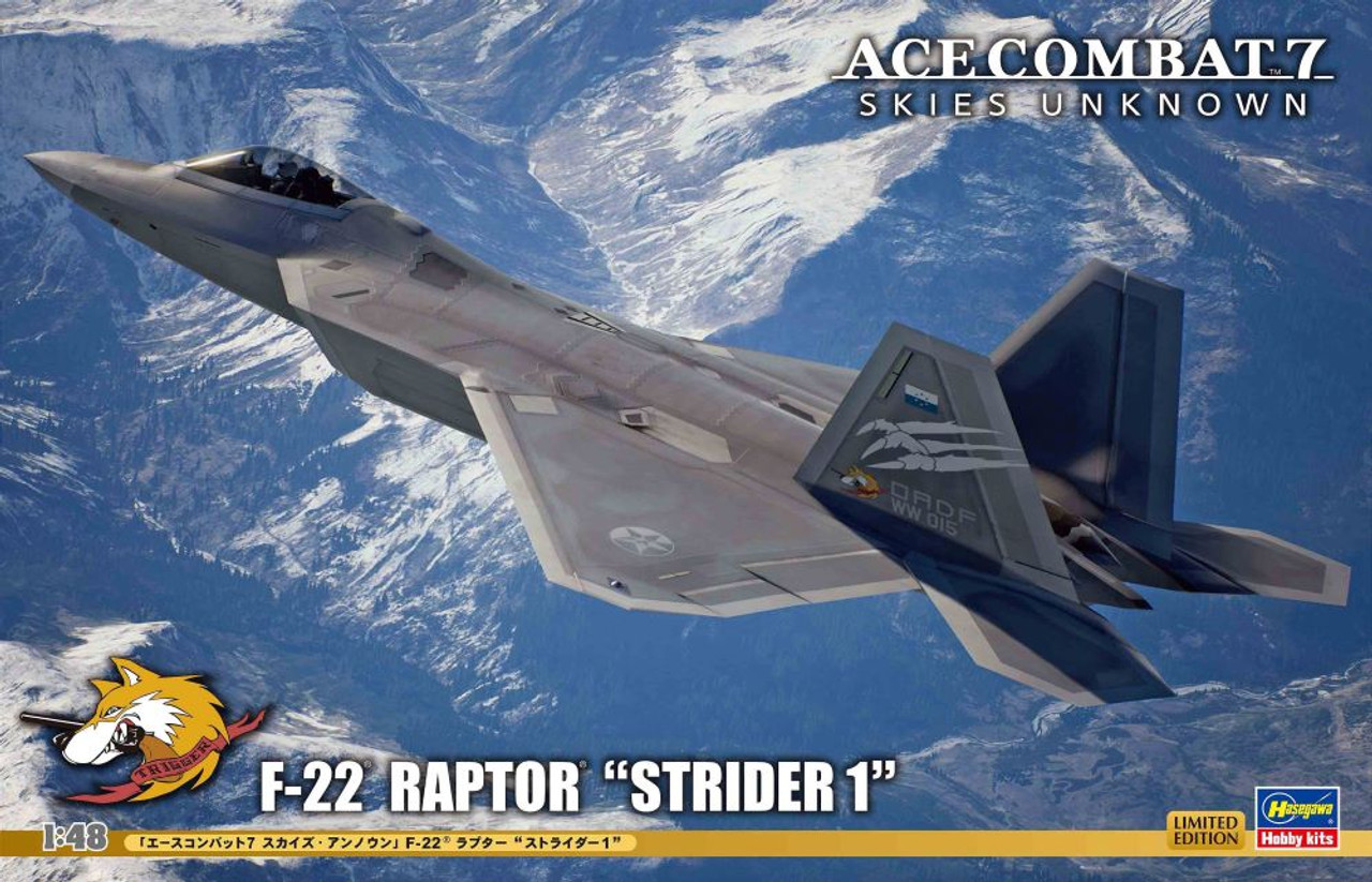 Ace Combat 7 Skies Unknown F-22 Raptor Strider 1 Fighter (Ltd