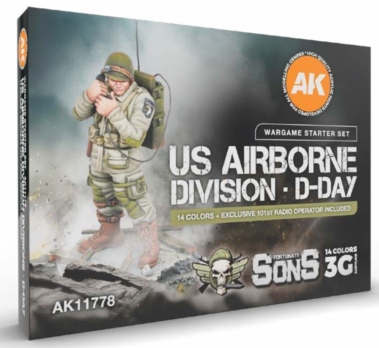 Wargame Starter Set: US Airborne Division D-Day (14 17ml Bottles) AK  Interactive