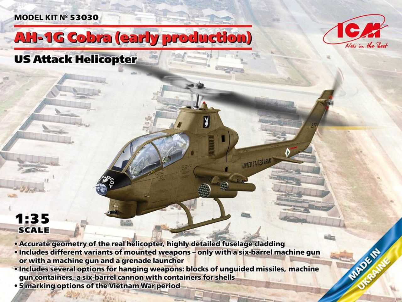 AH-1G Cobra Early Production US Army Attack Helicopter 1/35