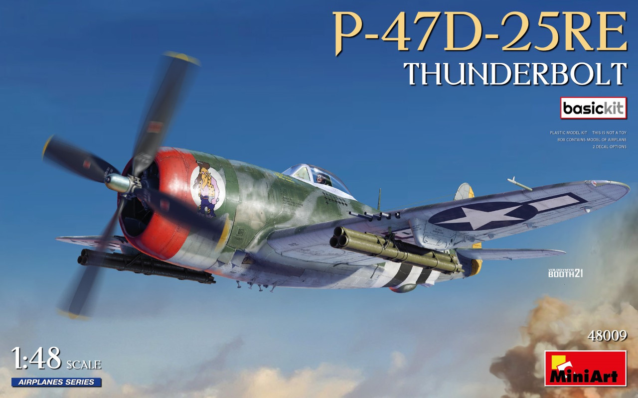 P-47D-25RE Thunderbolt Aircraft (Basic Kit) 1/48 MiniArt