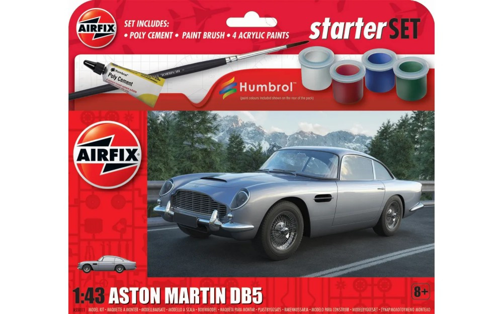 Aston Martin DB5 Small Starter Set w/paint & glue 1/43 Airfix