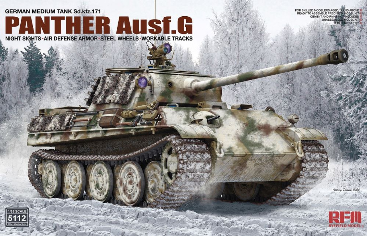 ライフィールド PANTHER Ausf.G German Panther Ausf G Tank w/Air Defense Armor 1/35 Rye