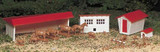 Farm Buildings & Animals Plasticville USA Building Kit HO Scale Bachmann