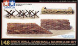 Brick Wall Sand Bag and Barricade Set 1/48 Tamiya