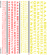 R.R. Roman Red/Gold Dry Transfer Decals Woodland Scenics