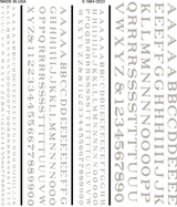 R.R. Roman White Dry Transfer Decals Woodland Scenics
