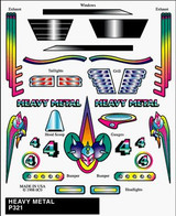 Heavy Metal Stick-On Decals Pinecar