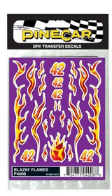 Blazin Flames Dry Transfer Pinecar