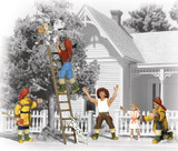 Scenic Accents Firemen to the Rescue N Scale Woodland Scenics