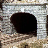 Cut Stone N Scale Tunnel Portal Double Woodland Scenics