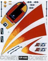 Sail Boat Racer Dry Transfer "Comet" Woodland Scenics