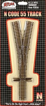 N Code 55 Nickel Silver 2.5 Wye Turnout Atlas Trains