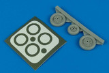 MiG-17 Fresco Wheels & Paint Masks (For HBO) 1/48 Aires