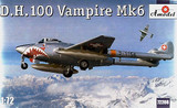 DH.100 Vampire Mk.6 RAF Jet Fighter 1/72 A-Model