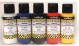 60ml Bottle Metallic Premium Paint Set (5 Colors) Vallejo