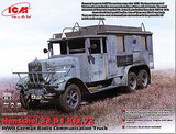 Henschel 33 D1 Kfz.72 WWII German Radio Communication Truck 1/35 ICM Models