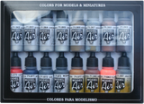 Metallics Model Air Paint Set (16 Colors) Vallejo Paint