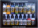 Buildings Model Air Paint Set (16 Colors) Vallejo Paint