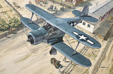 Beechcraft GB-2 Staggerwing (Traveller) WWII US Courier BiPlane 1/48 Roden
