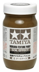 Diorama Texture Soil Effect Dark Earth Paint (250ml Bottle) Tamiya