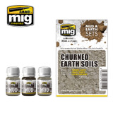 Churned Earth Soils Mud & Earth Sets (3 colors) AMMO of Mig Jimenez