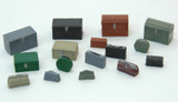 Vintage Luggage & Trunk Set (16) HO Scale JL Innovative