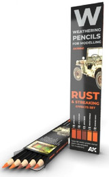 Weathering Pencils: Rust & Streaking Effects Set (5 Colors) AK Interactive