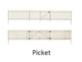 Picket Fence (8pcs) HO Scale Woodland Scenics