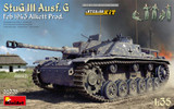 WWII StuG III Ausf G Feb 1943 Alkett Production Tank w/5 Crew & Full Interior 1/35 Miniart