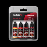 Red (Base, Shadow, Light) Game Color Paint Set (4 18ml Bottles) Vallejo Paint