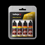Yellow (Base, Shadow, Light) Game Color Paint Set (4 18ml Bottles) Vallejo Paint