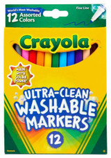 Ultra-Clean Washable Fine Line Classic Color Markers (12) Crayola