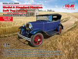 American Model A Standard Phaeton 1930s Soft Top Passenger Car 1/24 ICM Models