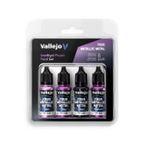 Amethyst Purple Paint Set True Metallic Metal (4 Colors 18ml Bottles) Vallejo Paint