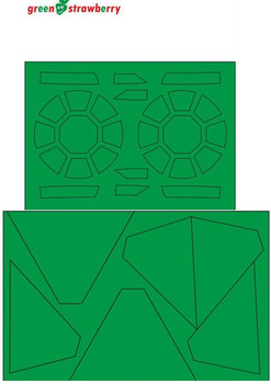 Star Wars First Order Tie Starfighter Mask for BAN 1/72 Green Strawberry