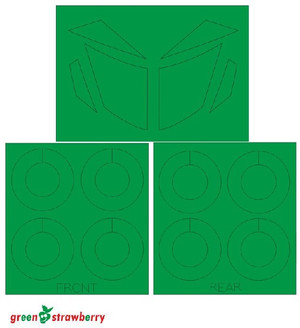 Batman vs Superman Movie Batmobile Mask for MOE 1/25 Green Strawberry