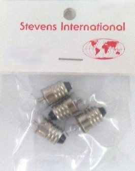 3.5v Clear Screw Base Standard Bulb fits STV #124 & #1510 (4/pk) Stevens Motors