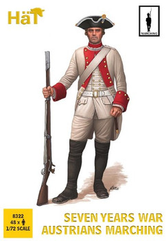 7 Years War Austrians Marching (48) 1/72 Hat