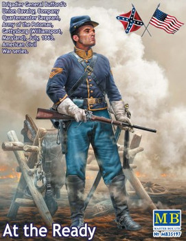 At the Ready American Civil War Quartermaster Sergeant Union Cavalry 1/35 Masterbox